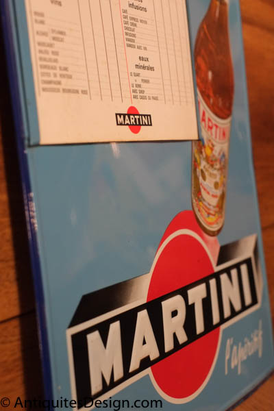plaque martini publicitaire ancienne de cafe